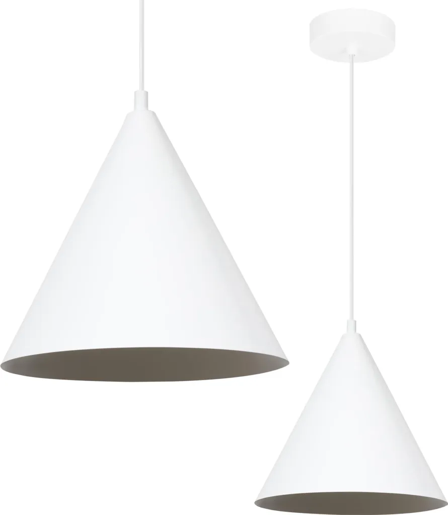 Suspension Soho blanche pour table de cuisine ou salle à manger E27