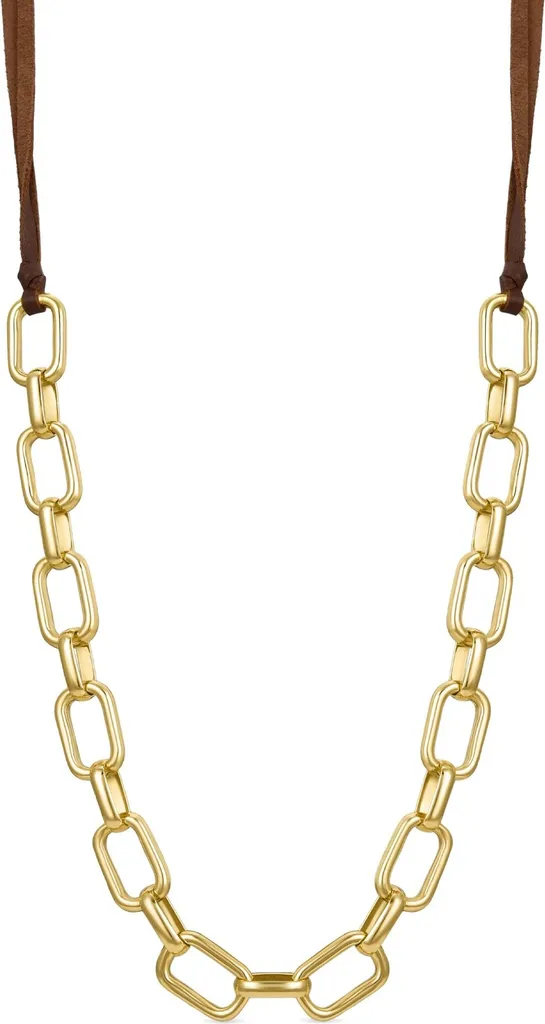 Collier Ordpim avec Pierre de Zirconium Brillante et Chaîne de 45 cm