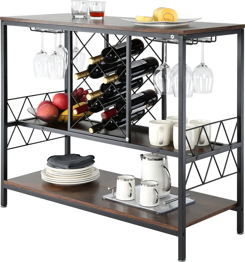 Rangement Bar Gain de Place : Table à Vin Industrielle pour Petits Espaces