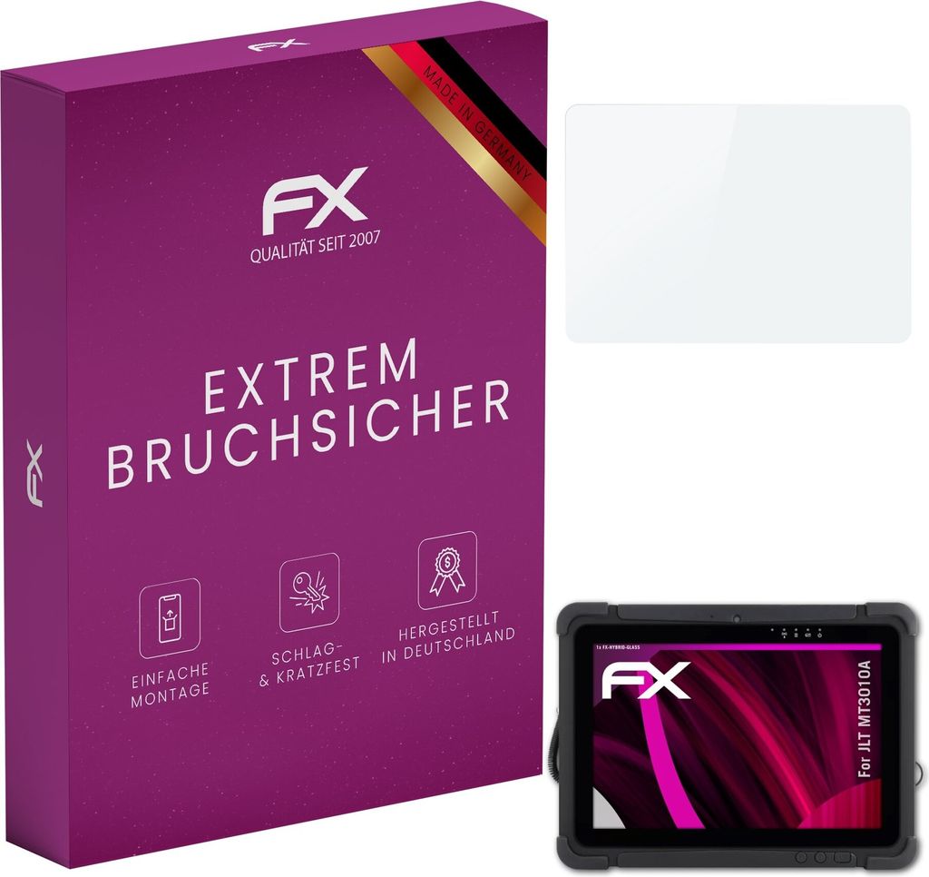 atFoliX FX-Hybrid-Glass Displayfolie kompatibel mit JLT MT3010A Glasfolie