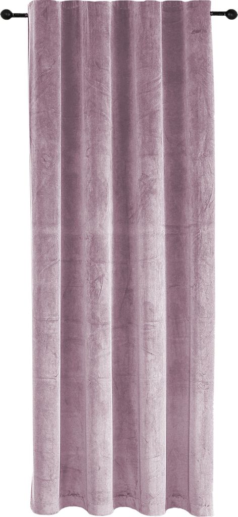 Verdunkelungsvorhang Samt weich 140x175 cm Altrosa Vorhang Kräuselband blickdicht Gardine abdunkelnd U-Band