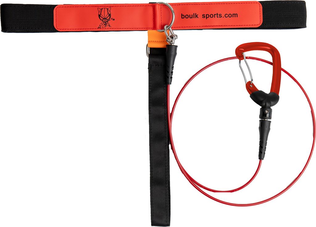 Sicherheitstauchseil, hochelastisches Freitauchseil, Tiefsee-Trainingsseil, mit SBR-Weichgummi-Handschlaufe, 1 m, Rot