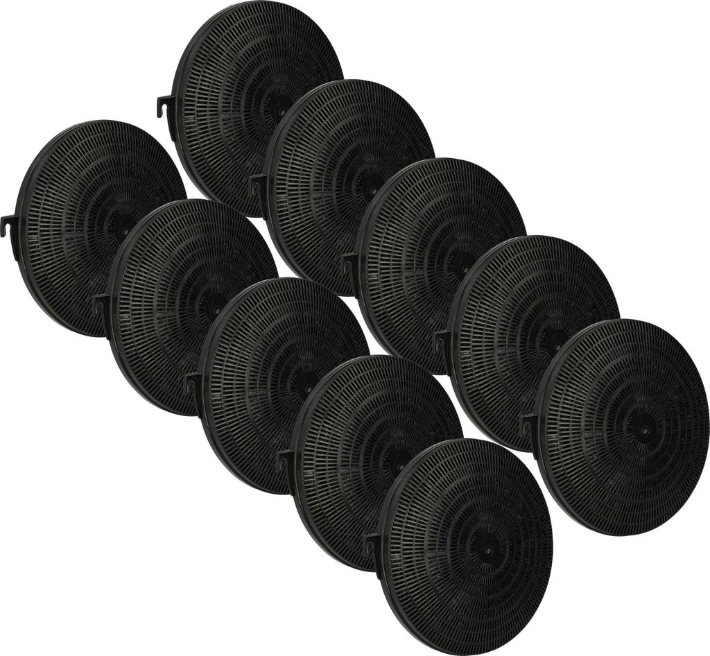 vhbw 10x Aktivkohlefilter kompatibel mit Faure CHM179B 94264039900 Dunstabzugshaube - 21 cm
