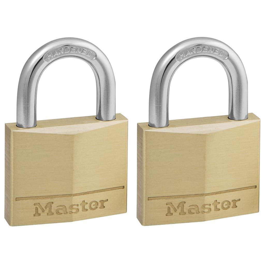 Master Lock Vorhängeschloss Massivmessing 2er-Pack 40 mm 140EURT