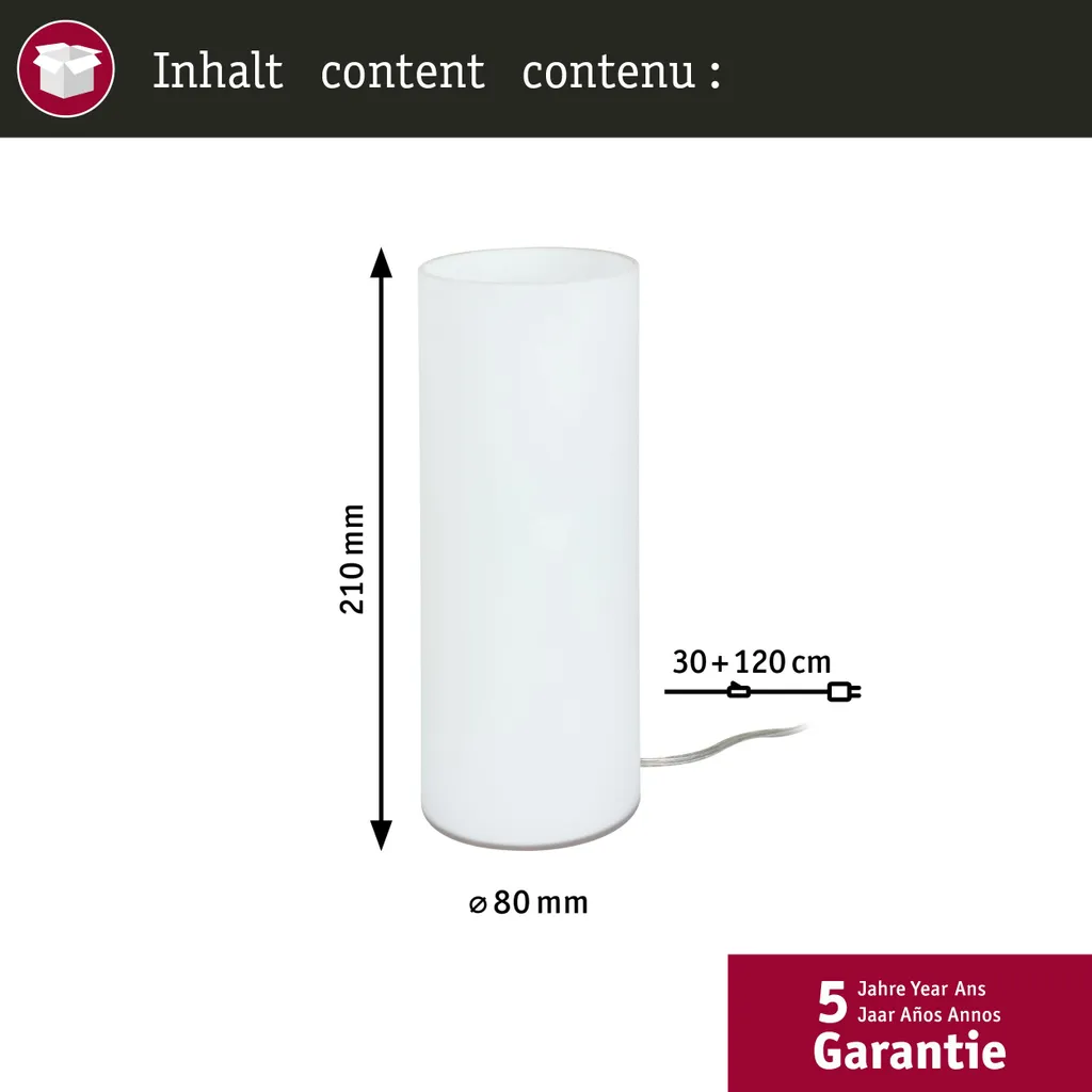 Lampada da Tavolo Paulmann Noora - Luce d'Atmosfera per Camera - 2
