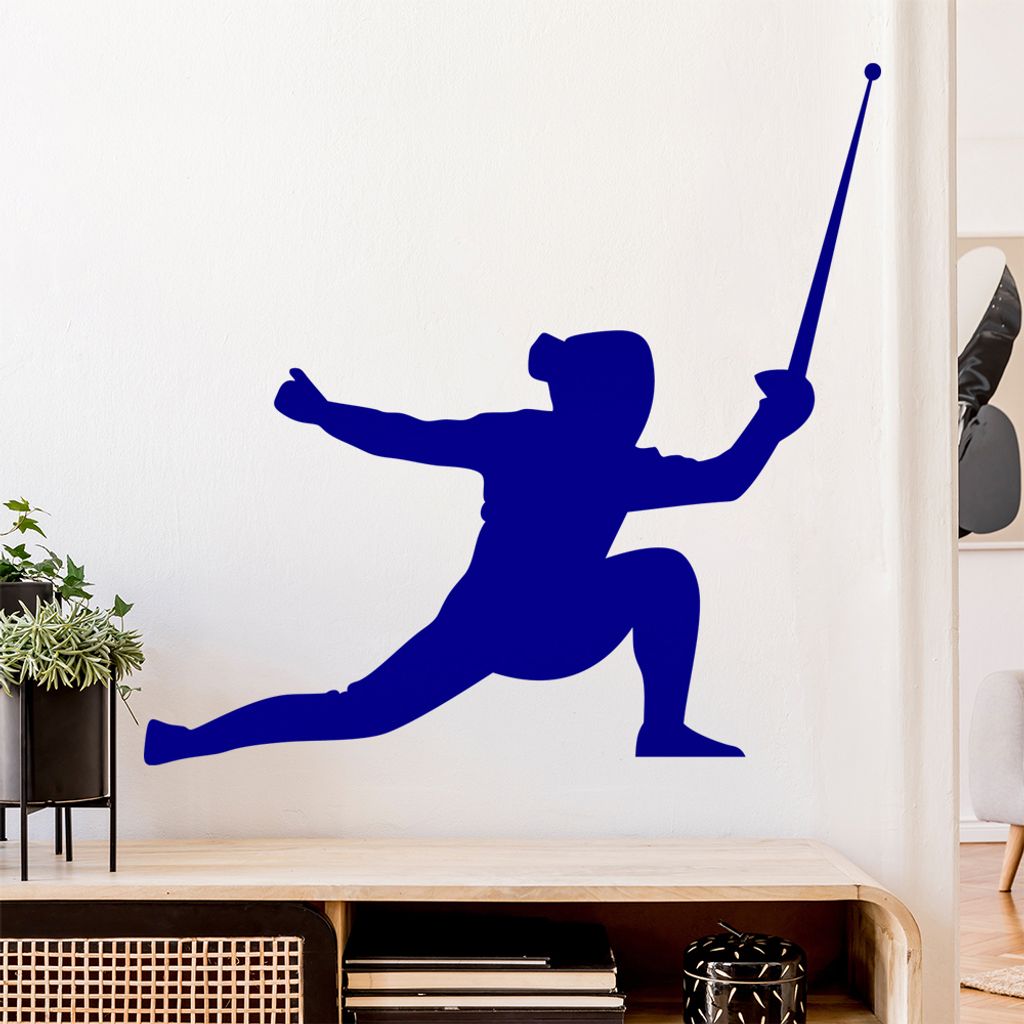 Fechten Degen Fechter Wandtattoo Wandaufkleber Wall Sticker - Dekoration, Küche, Wohnzimmer, Schlafzimmer, Badezimmer