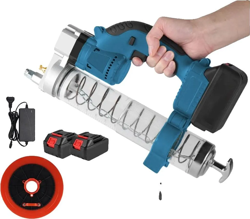 Applicateur de graisse haute pression moteur sans balai et 2 batteries