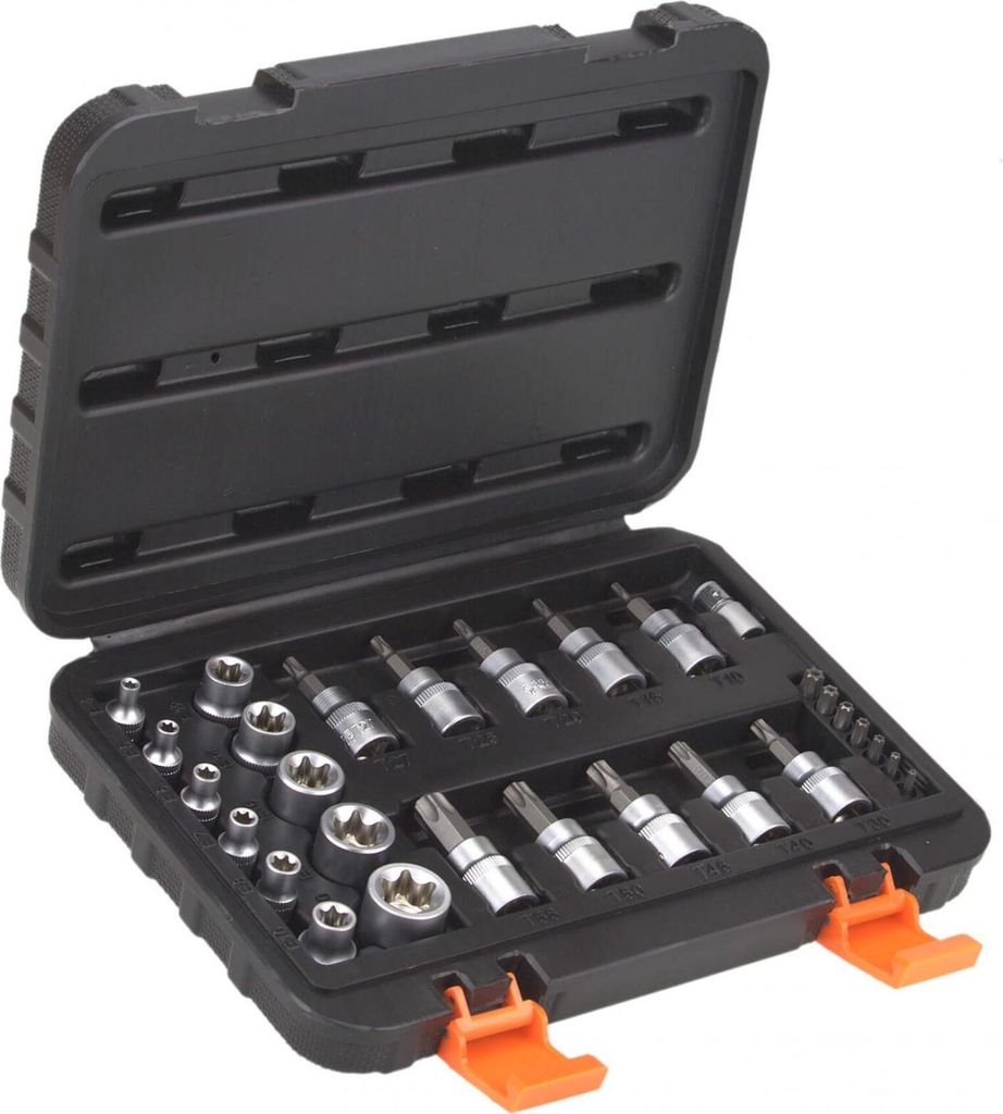 Torx Stecknuss Set Steckschlüssel Bit Satz 29 teilig im Koffer