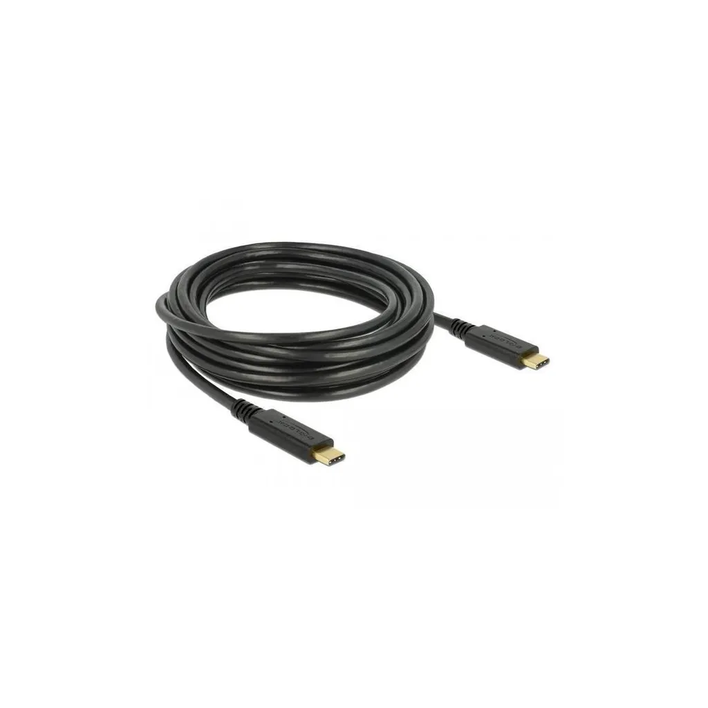 Câble de Charge USB-C vers USB-C 4m Delock Noir 5A avec Puce E-Marker - 2