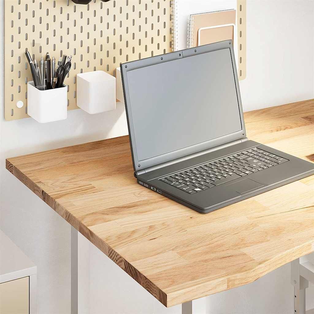 "2026 MODERNE"Tischplatte - elegantes Design - Schreibtischplatte - Unbehandelt 100x80x2,5cm Massivholz Eiche NEU321595 - Tischplatten