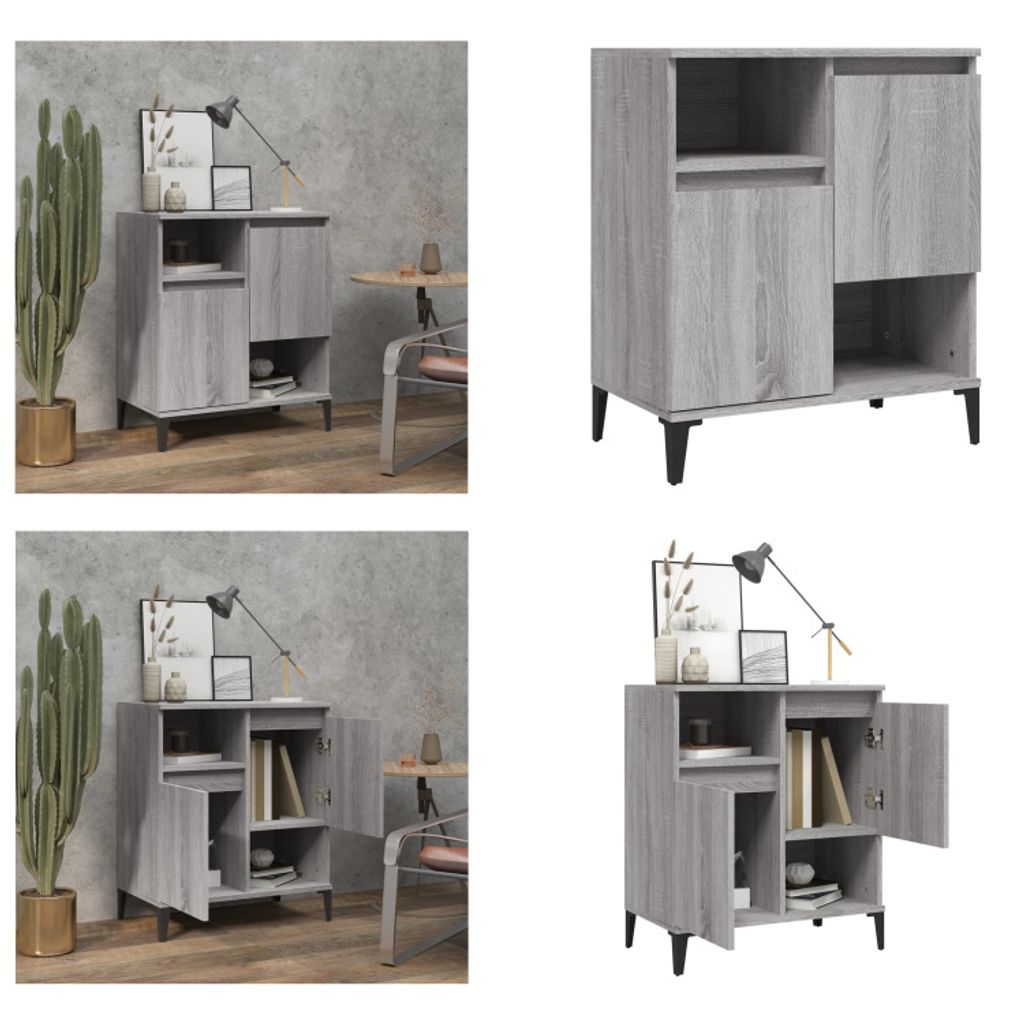 vidaXL Sideboard Grau Sonoma 60x35x70 cm Holzwerkstoff - Sideboard - Sideboards - Schrank - Aufbewahrungsschrank
