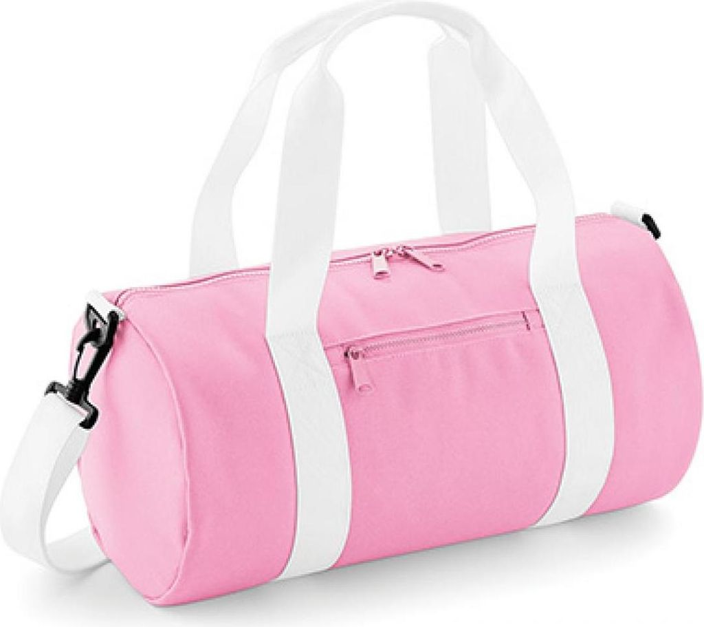 BagBase BG140S | Mini Barrel Bag / 40 x 20 x 20 cm - Farbe: Classic Pink/White - Größe: 40 x 20 x 20 cm