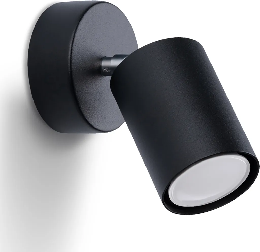 Luminaire de couloir et salon SKYFIRE 1 noir GU10 pour ambiance cosy