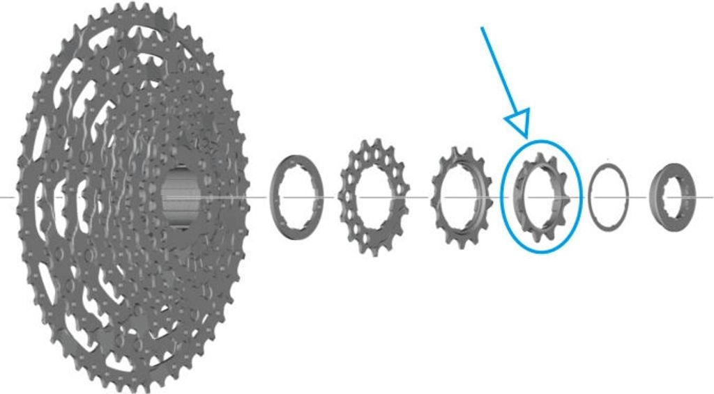 Shimano Ersatzteil Zahnkranz Ritzel CS-LG600-11fach 11T 11 Produktbild 