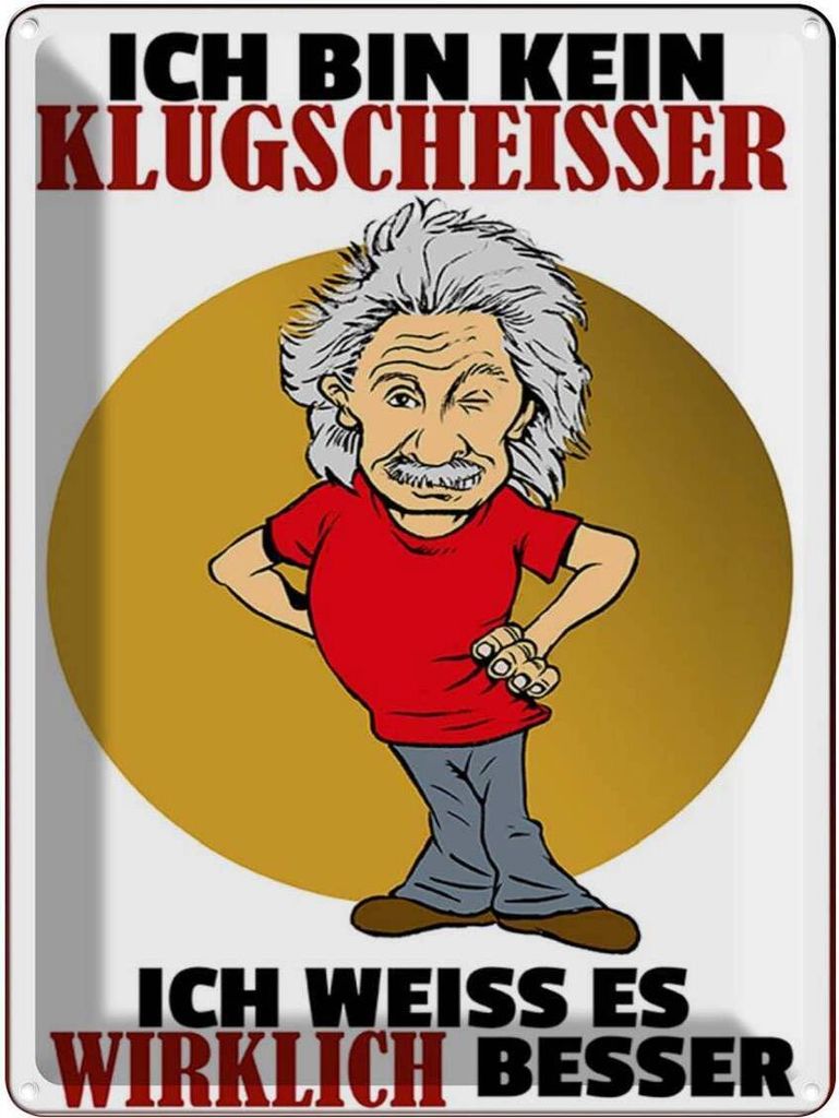 vianmo Blechschild 40x30 cm ich bin kein Klugscheisser Spruch Zitat