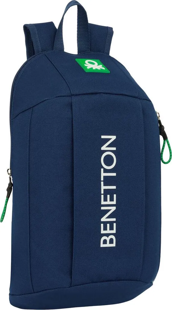 Sac à dos Benetton bicolore 22x39x10 cm - Design compact et léger