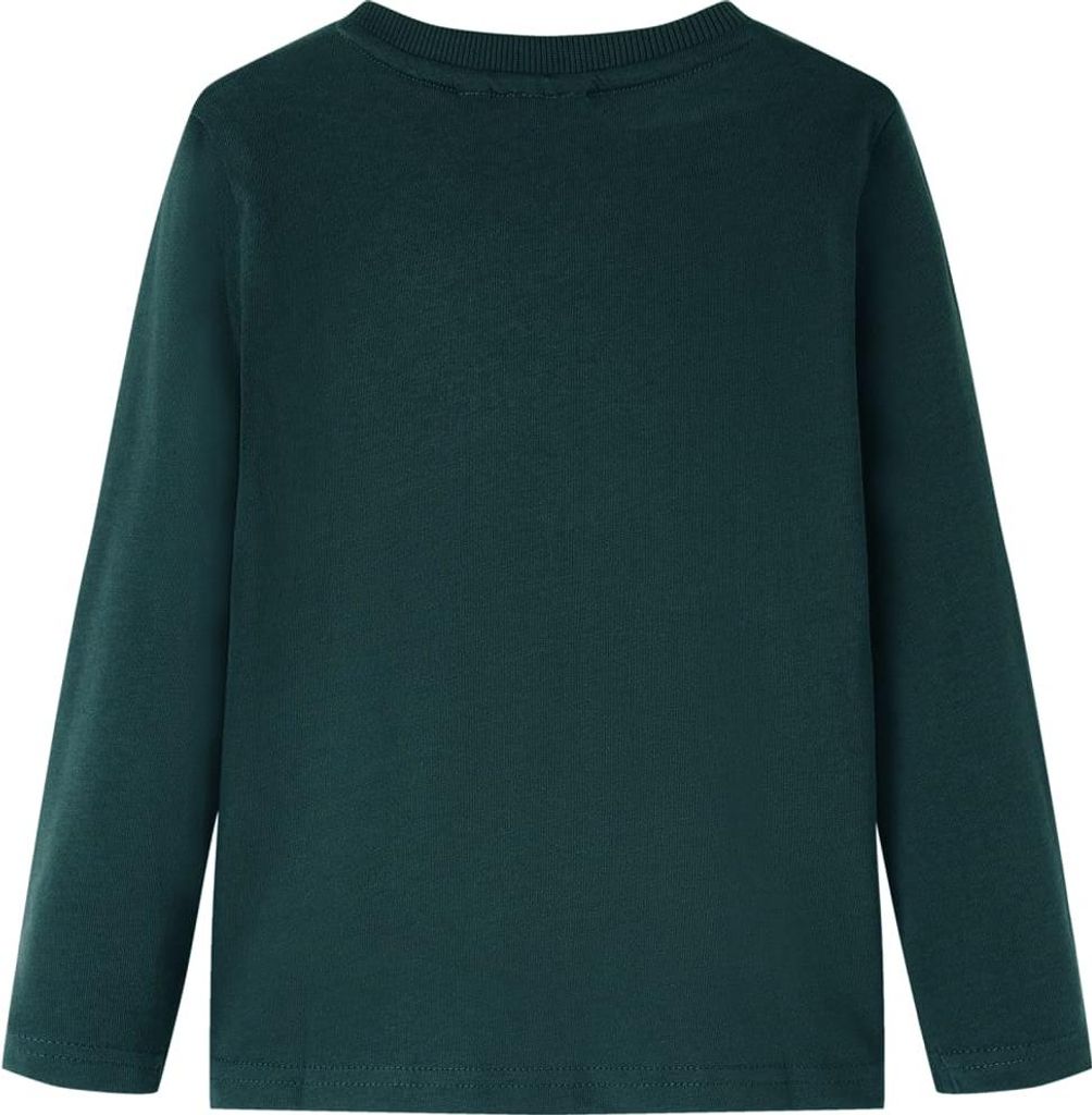 vidaXL Kinder-Langarmshirt Dunkelgrün 104 Produktbild 