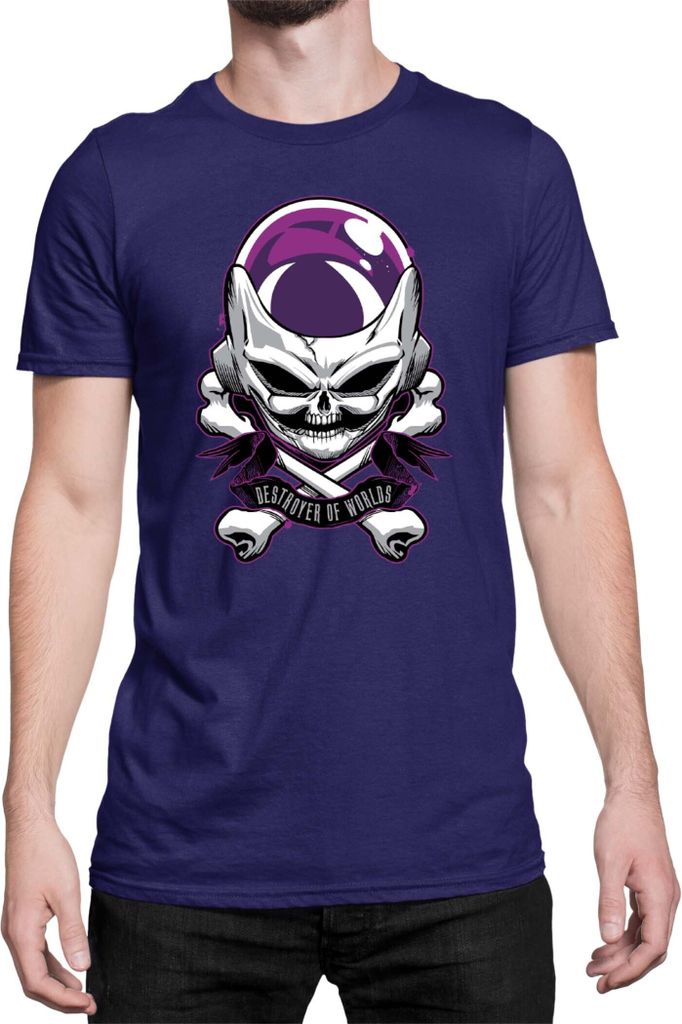 Herren T-Shirt Dragon Anime Manga Ball Z Frieza 01, Man 2XL / Dunkelblau