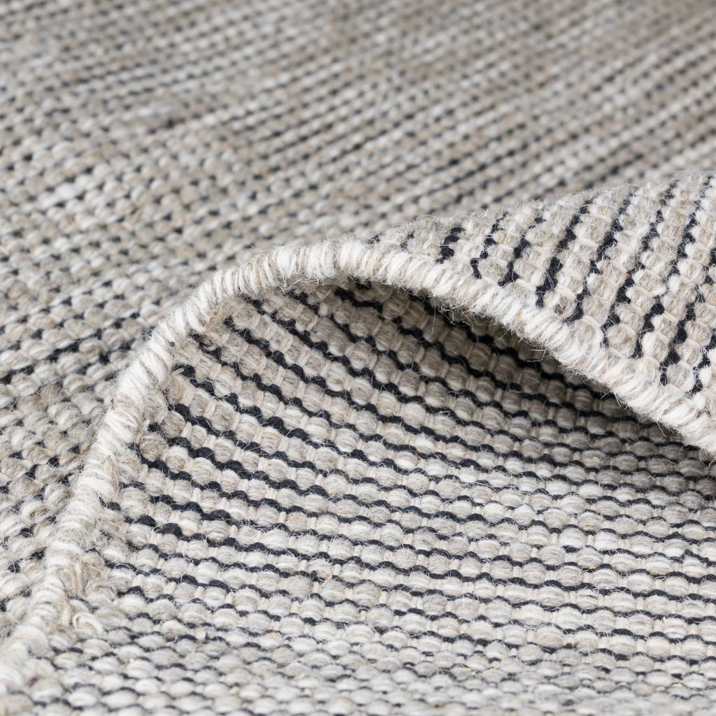 MY-RUG Teppich,Roshni, 230x160, Wollteppich grau schwarz, Produktbild 6