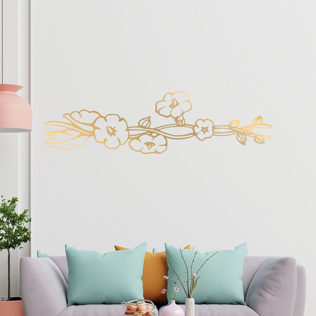 Kirschen - Pflanzen Wandtattoo in 6 Größen - Wandaufkleber Wall Sticker - Dekoration, Küche, Wohnzimmer, Schlafzimmer, Badezimmer