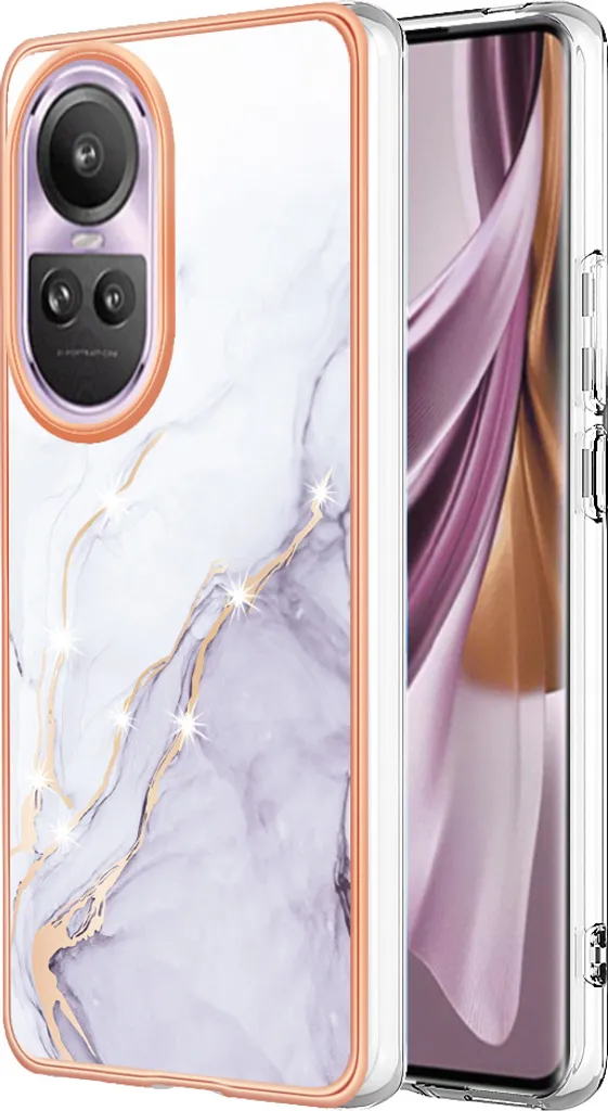 Custodia Antiurto Oppo Reno10 Pro 5G Marmo | Bumper TPU Flessibile