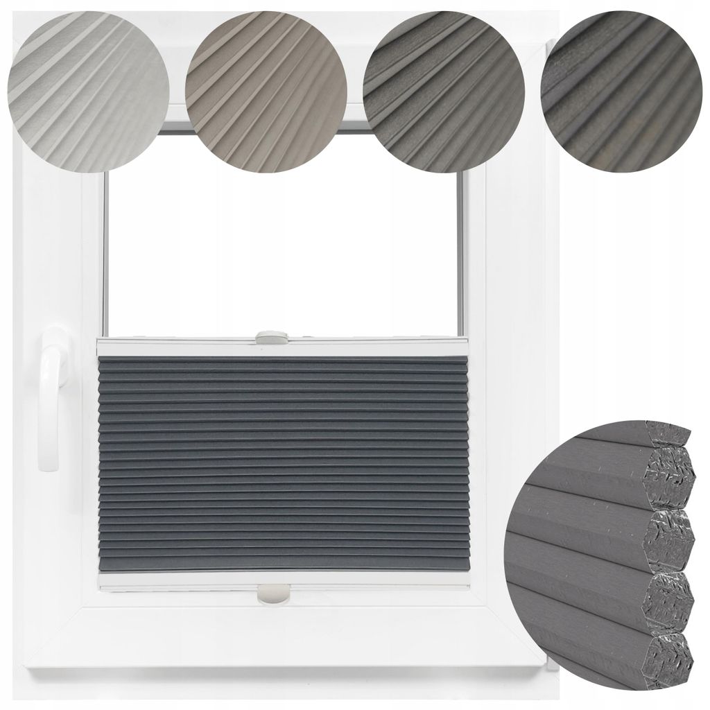 PRASKDESIGN Wabenplissee Thermo Duo zum Schrauben - 98X220 - aluminium-beschichtet - Schnüre unsichtbar - Sichtschutz - Plissee nach Maß