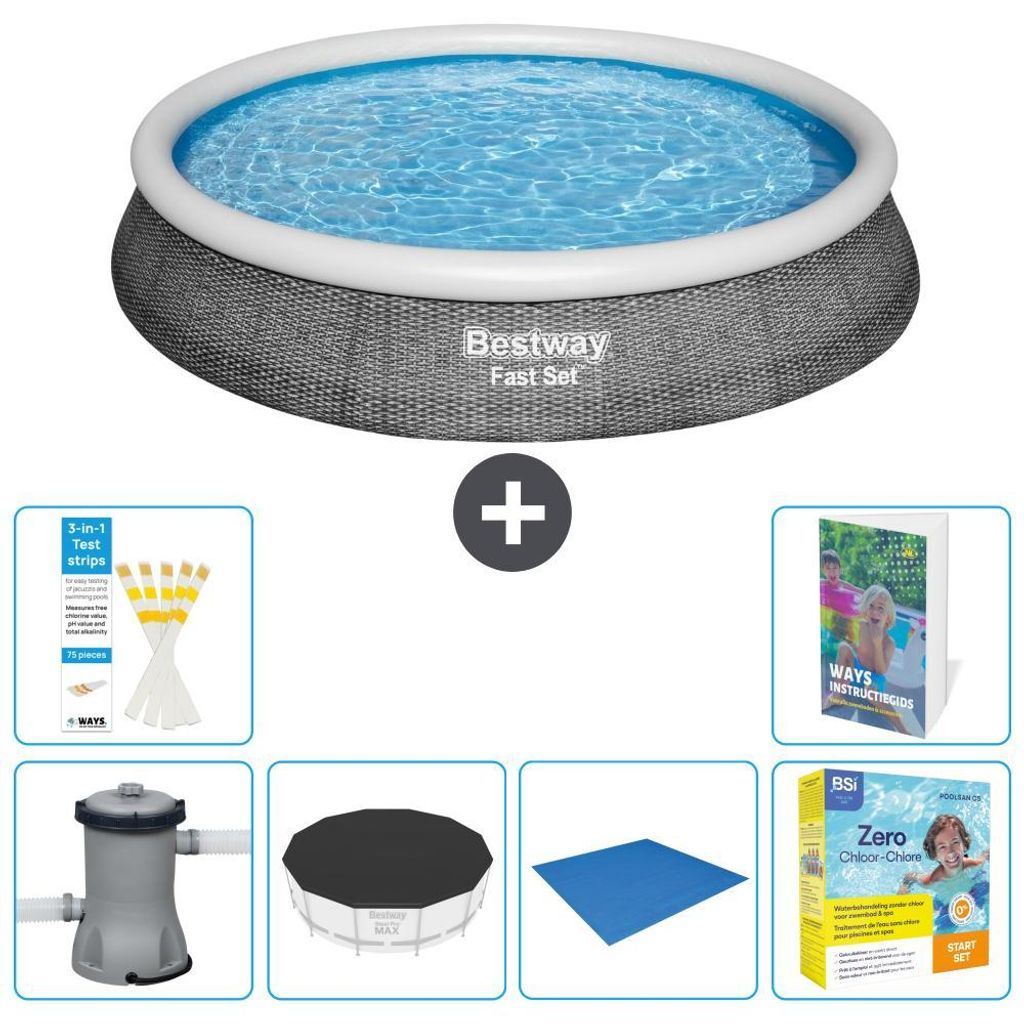 Bestway Fast Set Rund - 396x84 cm - 7-teilig S198