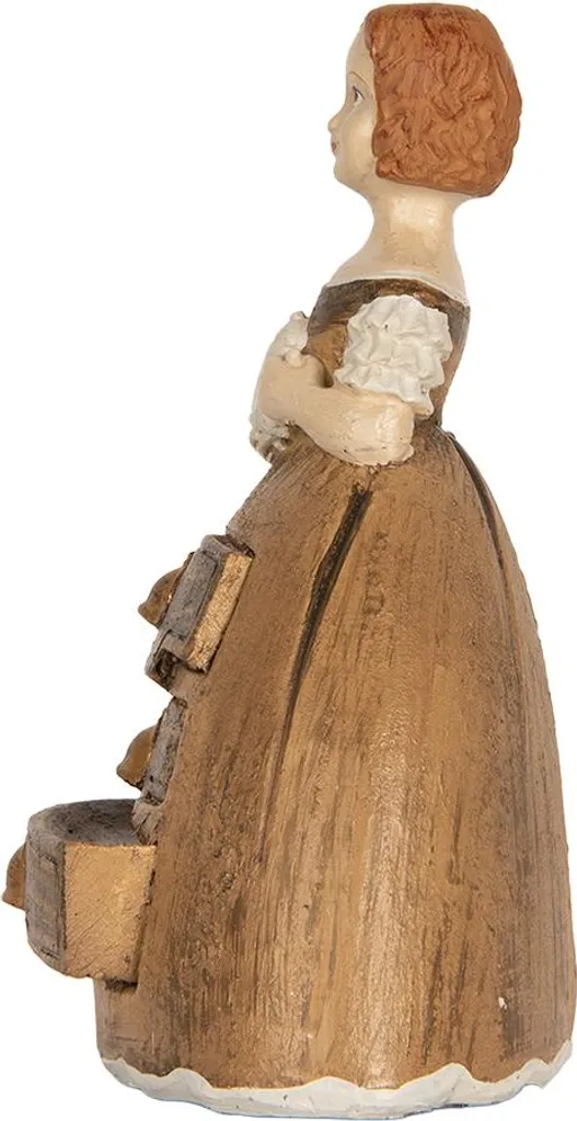 Statuette Décorative Femme Clayre & Eef Marron 20cm Objet de Déco Chic - 4