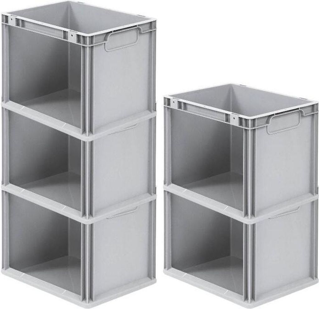 SparSet 5x Eurobox NextGen Store | HxBxT 32x30x40cm | 30 Liter | Seite offen | Eurobehälter, Transportbox, Transportbehälter, Stapelbehälter
