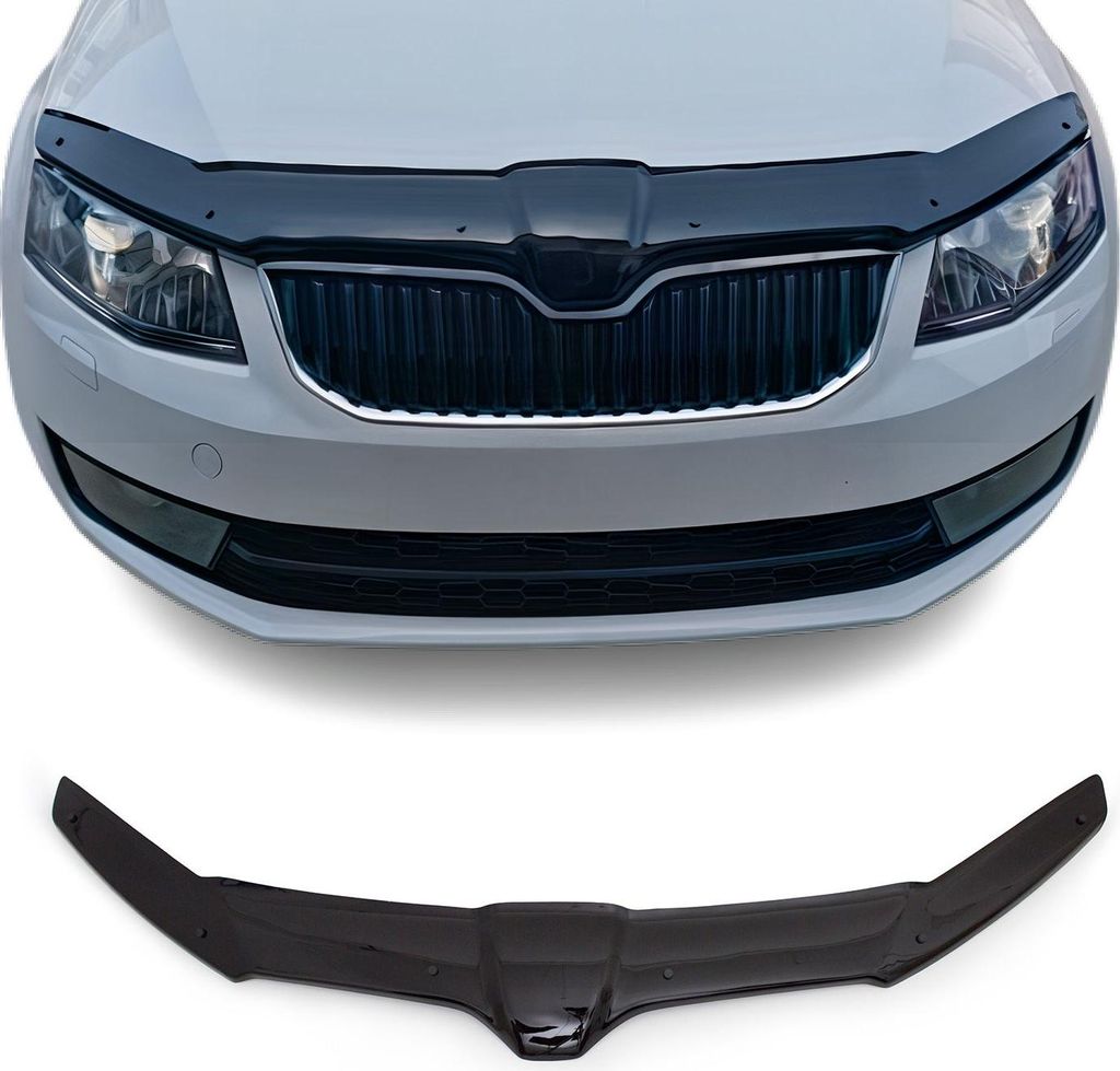 Motorhaube Deflektor Insekten Steinschlagschutz für Skoda Octavia 2012-19 Dunkel