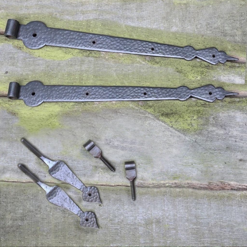 Türbänder geschmiedet 2 Tor Scharniere Türbänder Türband + Aufhängung Tor 50 cm