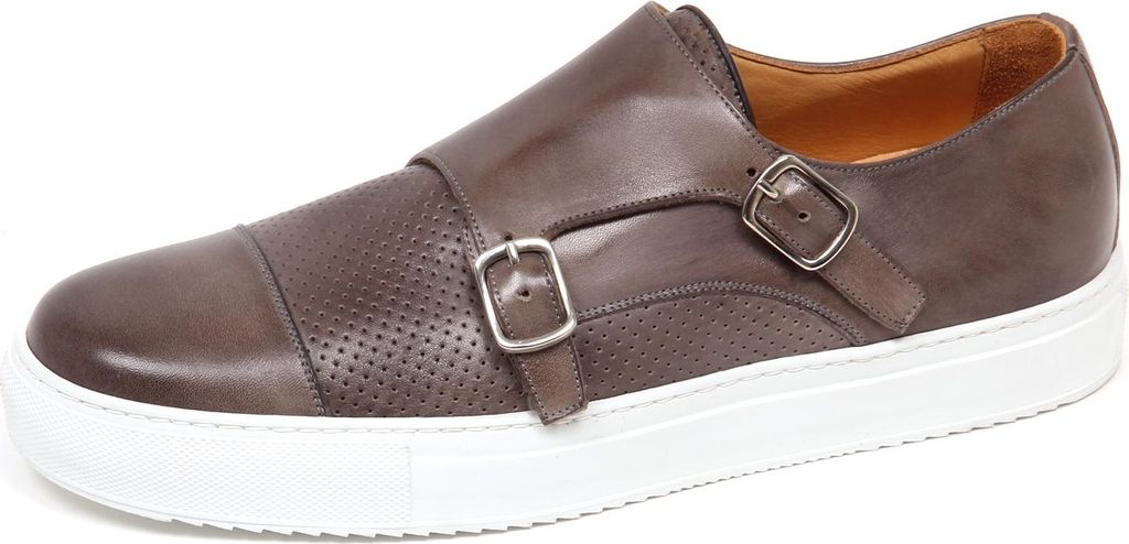 E8772 sneaker uomo braun/grau CARACCIOLO 1971 slip on vintage effect Schuh Mann