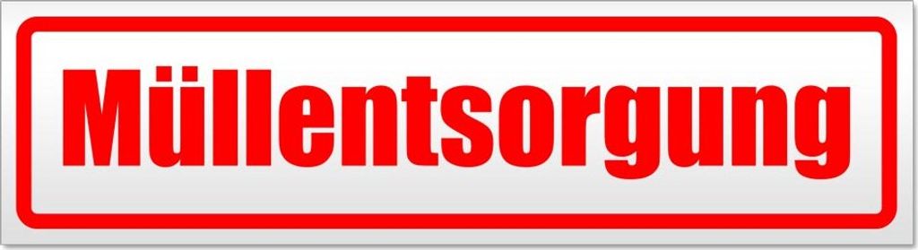 Müllentsorgung Magnetschild Schild magnetisch