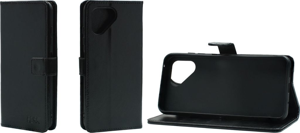 caseroxx Handy Hülle Tasche kompatibel mit Fairphone 4 Bookstyle-Case Wallet Case in schwarz