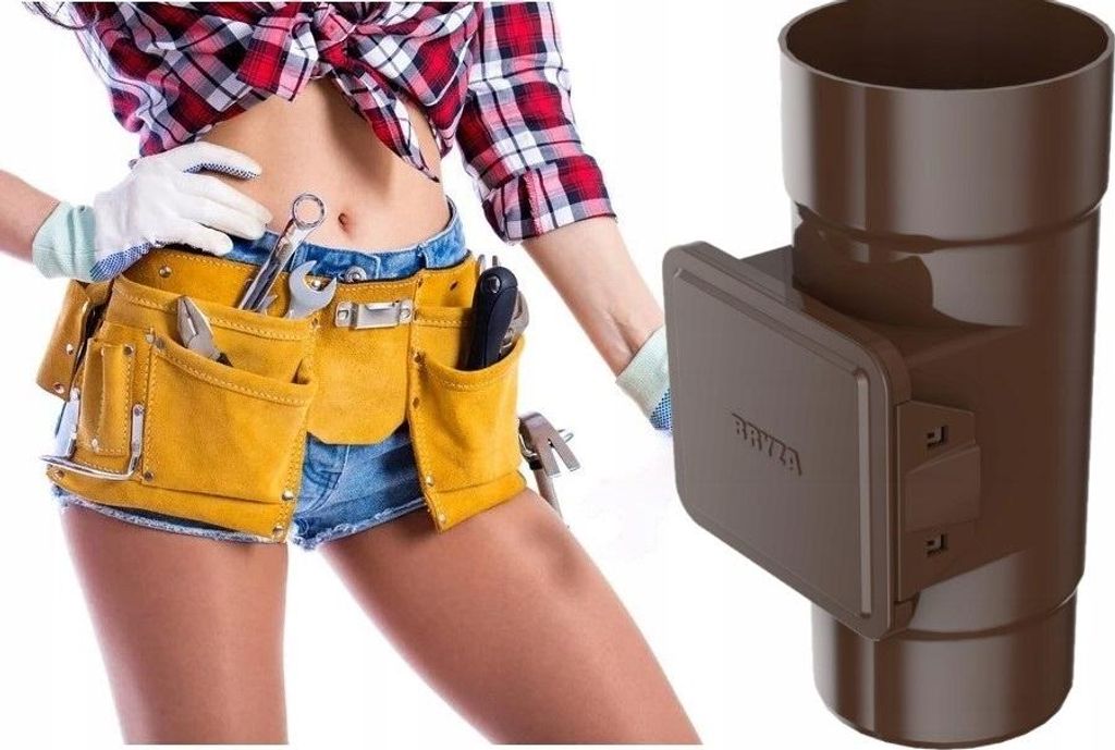 Bryza, Rinnenreiniger 110 mm - Braun - PVC - Schützt vor Produktbild 