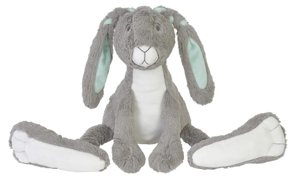 Peluche Lapin Happy Horse Twine gris 42cm : le doudou facile à attraper
