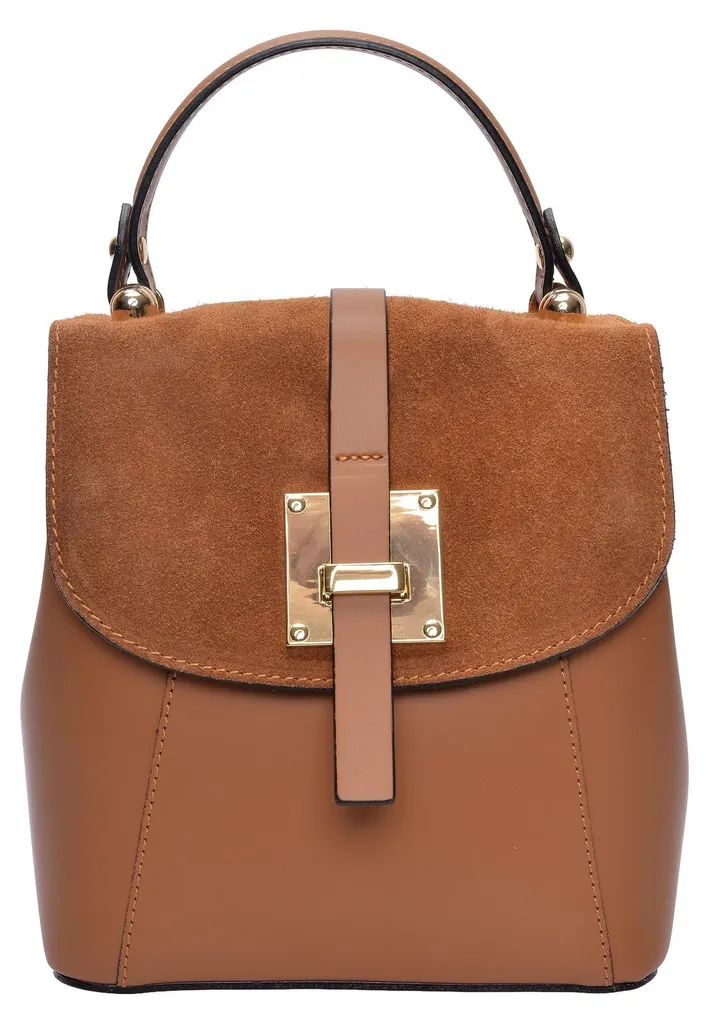Sac à dos en cuir de vachette RM 3162 Cognac - Finition Artisanale