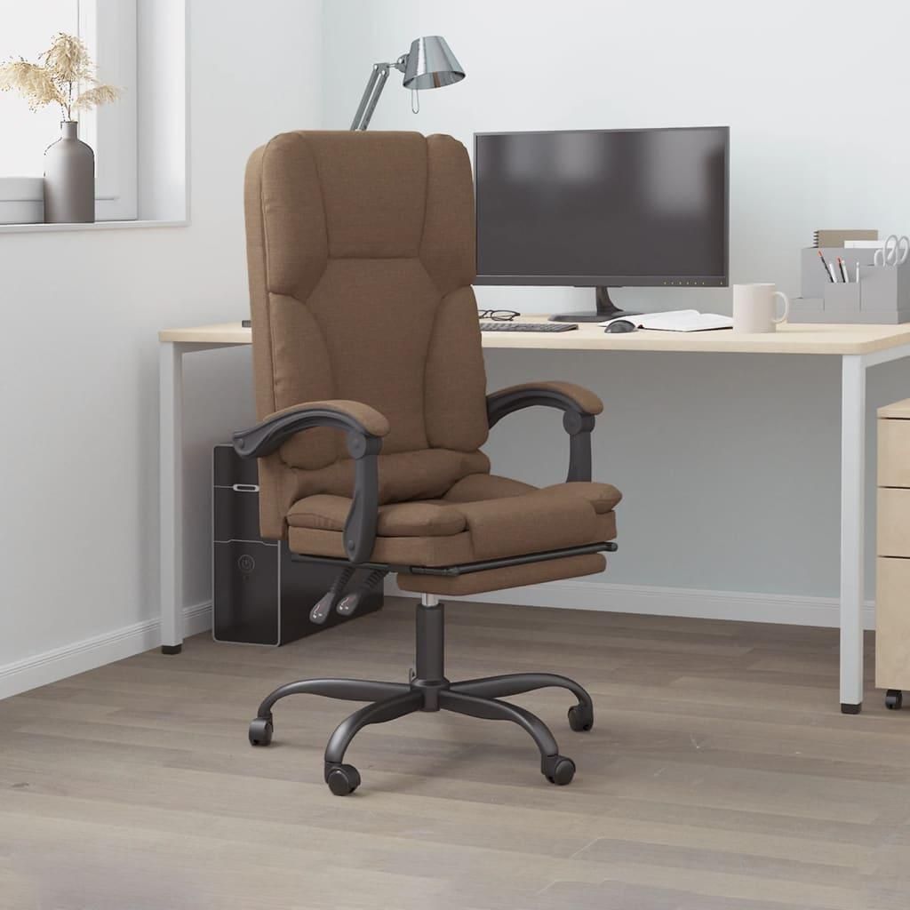Design Bürostuhl mit Massagefunktion Braun Stoff - Bürostühle 1parcel 2025Neu46865