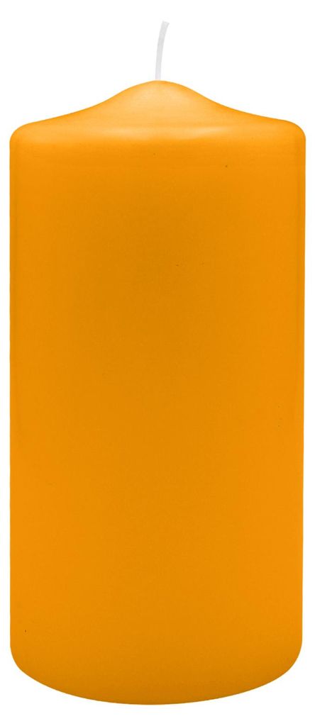 Spitzkopf Stumpen Kerzen Honig Natur 20 x Ø 10 cm, 6 Stück