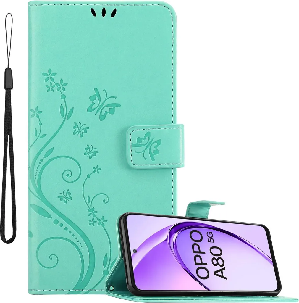 Custodia Oppo A80 Cadorabo Floreale - Proteggi i Tuoi Ricordi