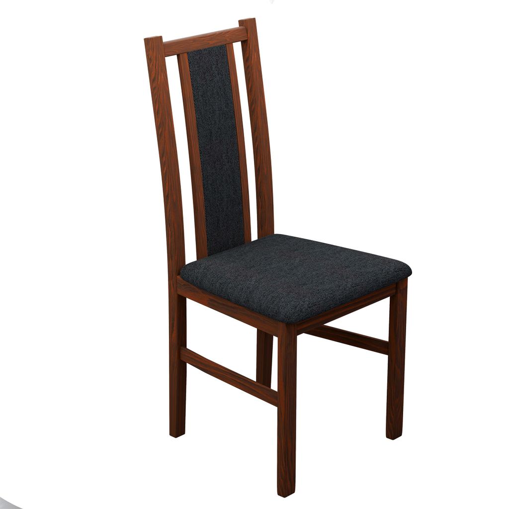 Gepolstertes Esszimmerstuhl TANO Stuhl Esszimmer Beige Polstersessel Küchenstuhl Samtbezug Nussbaum Essstühl Neve 100