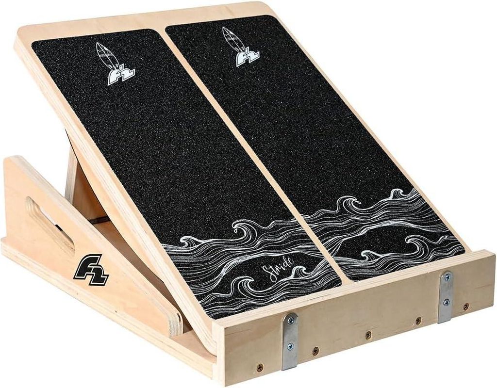 F2 Balance Board & Step Board Verstellbares Holz-Mobility Board für Heimtraining