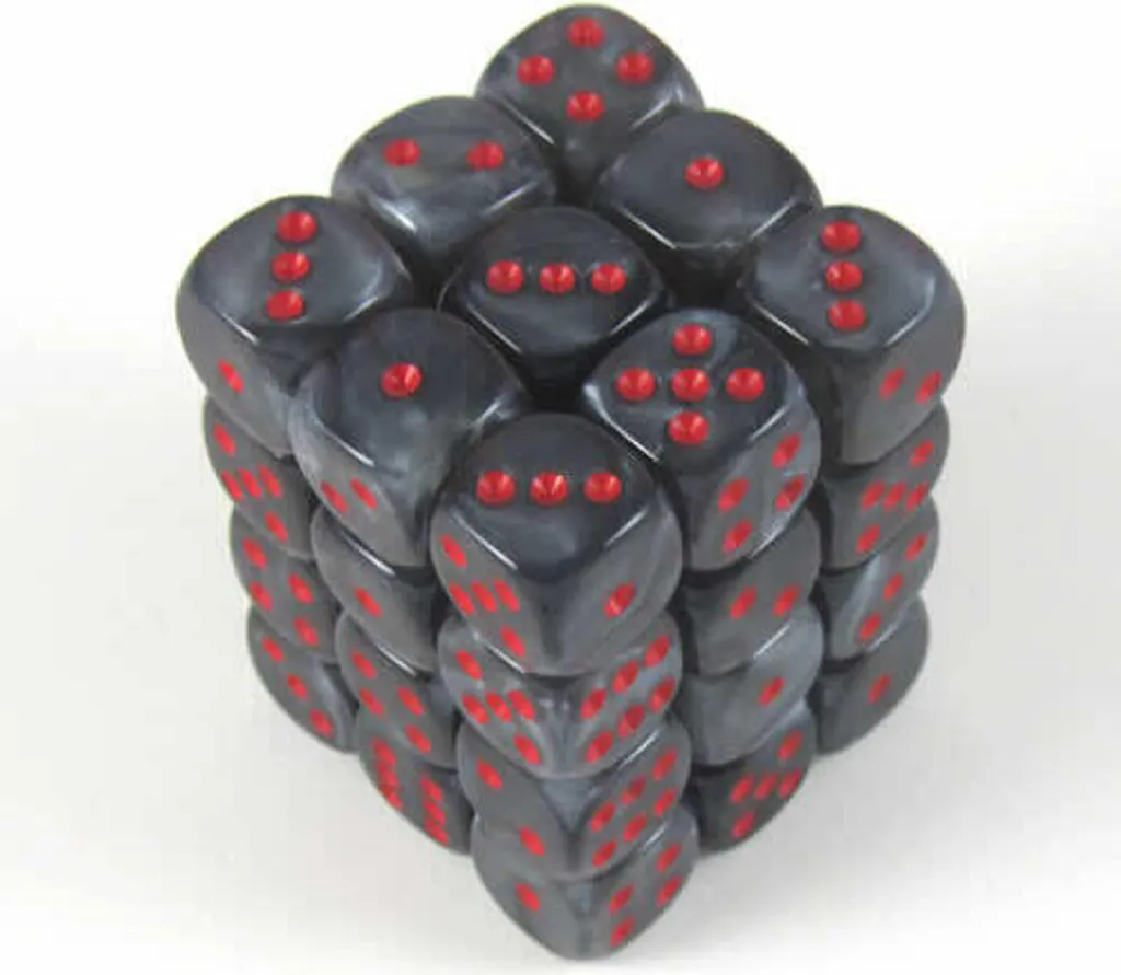 Set de 36 Dés à Jouer 12mm D6 Chessex Velours pour Jeux de Rôle et JDP