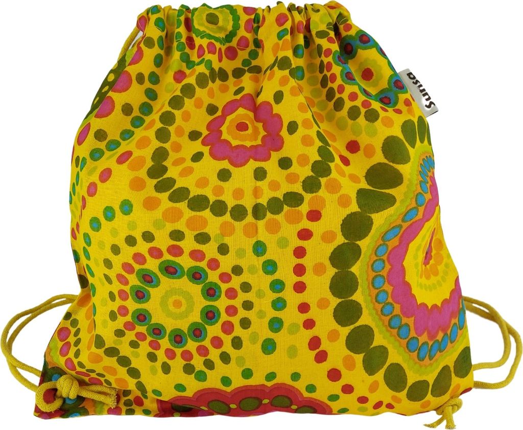 Sunsa Mädchen Turnbeutel Rucksack, Kinderrucksack, Stoffbeutel mit Kordelzug, Baumwolltasche bedruckt, Schule/ Kindergarten Sportbeutel, Stoff Ruc...