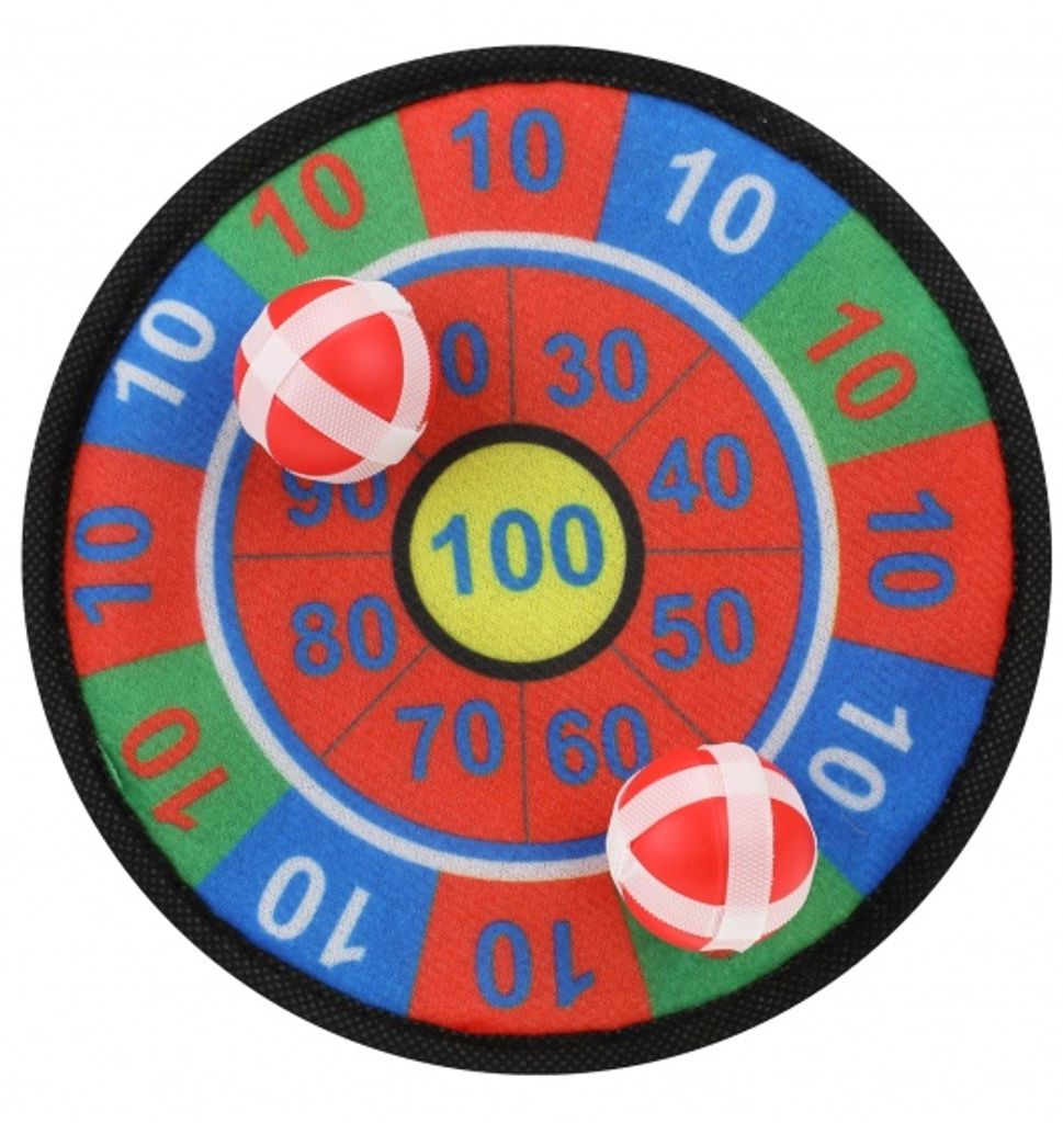 Toi-Toys - Mini Dartscheibe Klettband 18cm inkl. 2 Bälle Dart Klett
