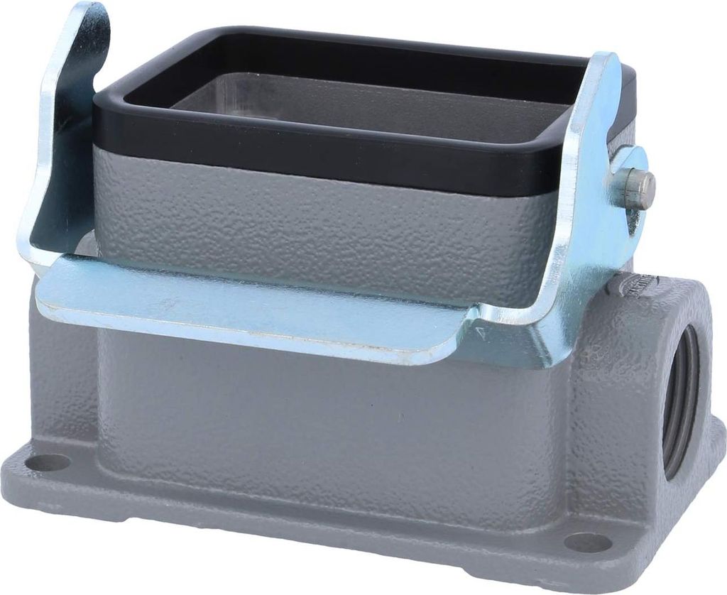 HARTING Han 6B Sockelgehäuse niedrig, 2xM20 seitlicher Kabelabgang, mit 1 Längsbügel Verschraubung M20 Klemmbereich