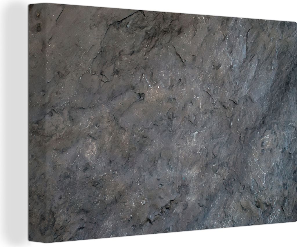 OneMillionCanvasses - Leinwandbilder - 140x90 cm, Schiefer - Verwittert - Industriell - Grau, Wandbilder Kunstdruck Wanddekoration - Foto auf Lei...