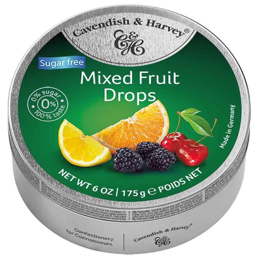 Cavendish & Harvey Mixed Fruit Drops sugarfree 175g Produktbild 