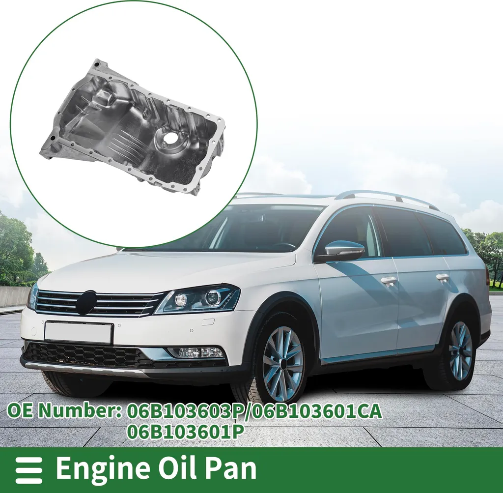 Carter de Transmission en Aluminium Argenté pour Volkswagen Passat