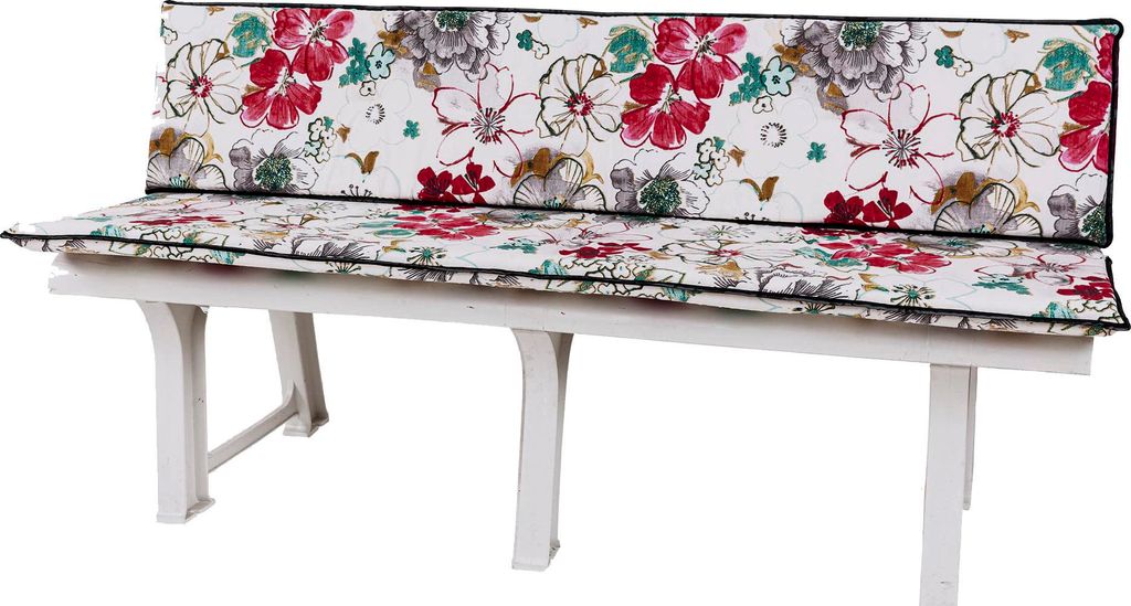 Auflage Gartenbank Elba 2-teilig 150 cm 0843 Blumen KETTtex